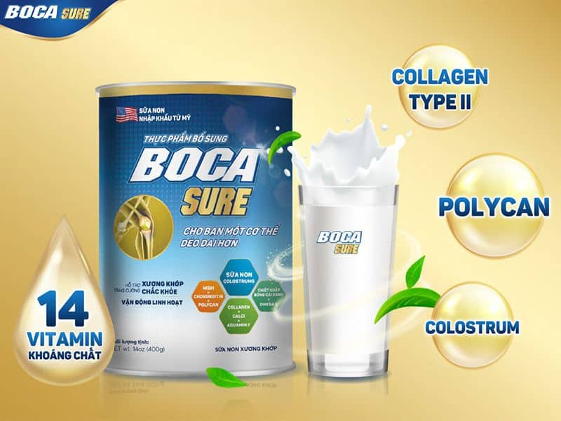 Những thành phần quan trọng có trong sữa non Boca Sure