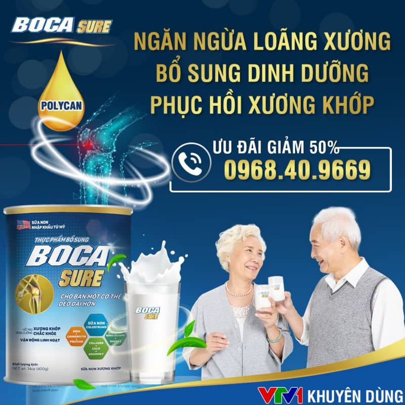 Sữa Boca Sure chính hãng được quảng bá trên truyền hình quốc gia